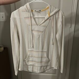 Wallflower Women's Cream Hooded Top